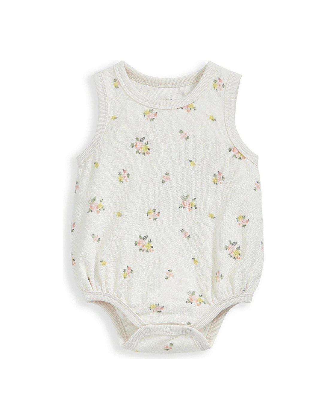 Baby Girls Floral Towelling Bodysuit - Multi, 2 of 1