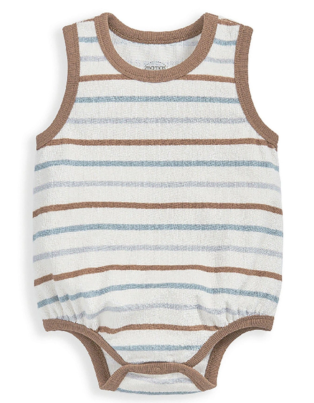 Baby Boys Stripe Towelling Bodysuit - Multi, 2 of 1