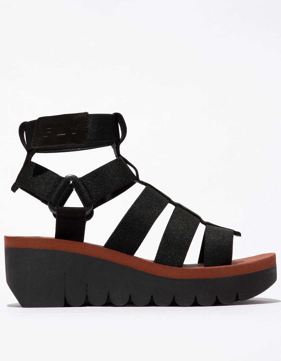 Yufi Gladiator Wedged Sandals - Black, 5 of 4