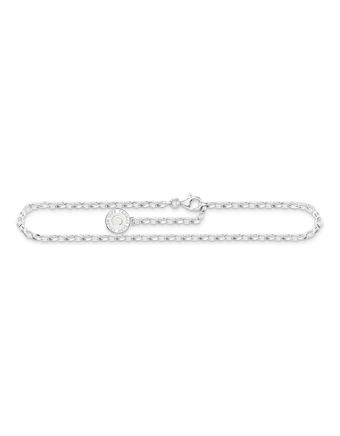 Charm Anklet: Polished 925 silver, customizable with various charm pendants on anchor chain links, 2 of 1