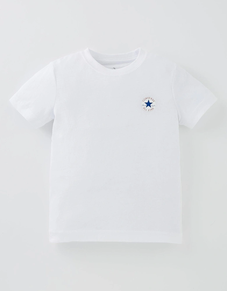 Kids Boys Chuck Patch Smal Logo T-Shirt - White