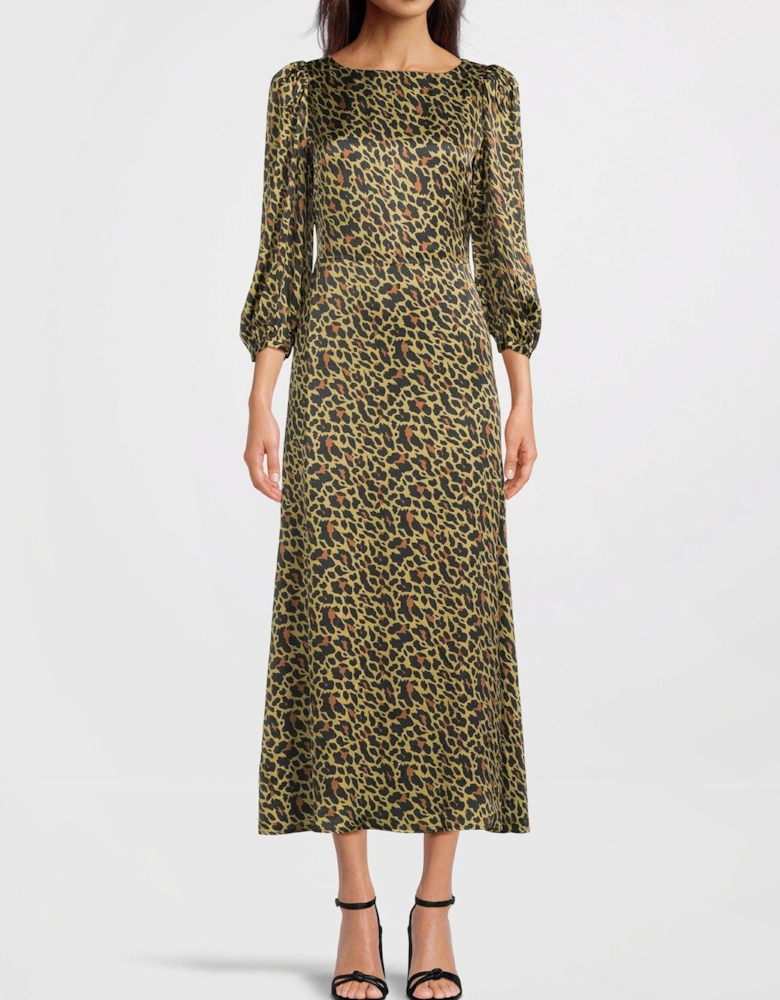 Lara Leopard Print Midi Dress