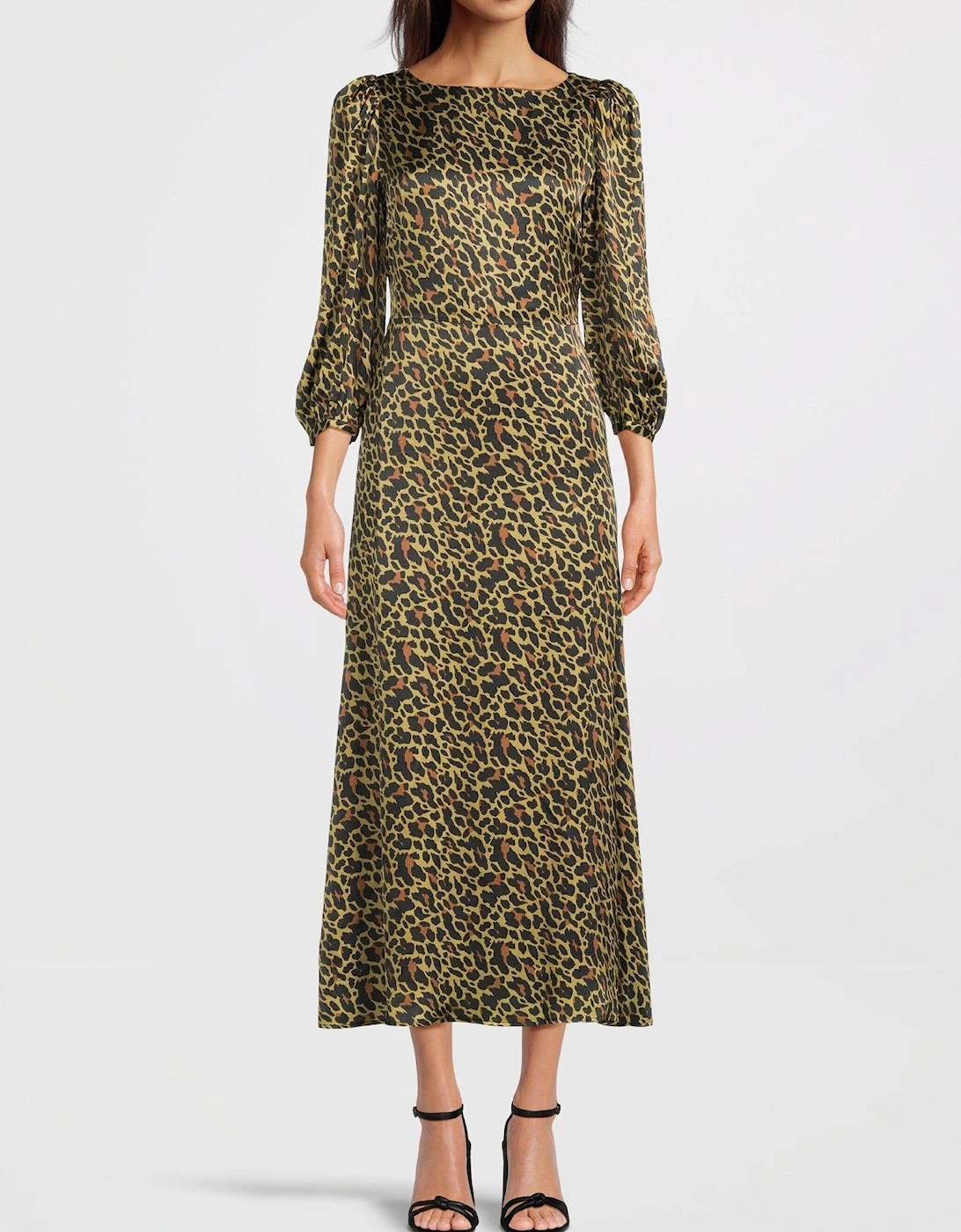 Lara Leopard Print Midi Dress, 7 of 6