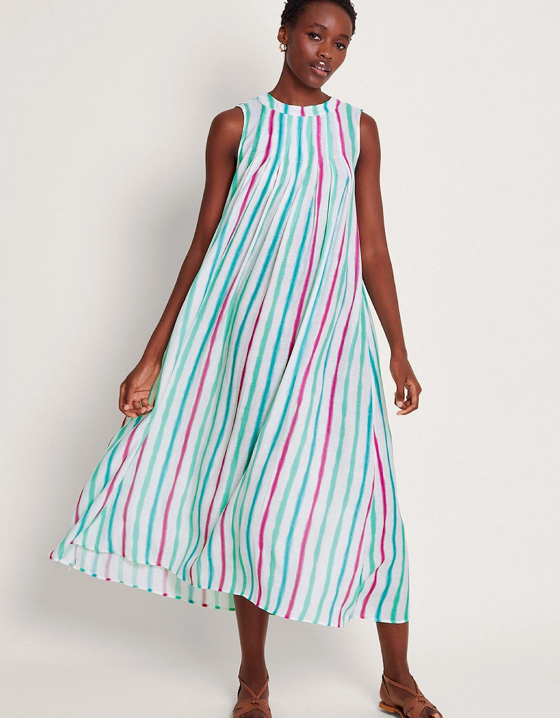 Sally Stripe Dress Ivory, 3 of 2