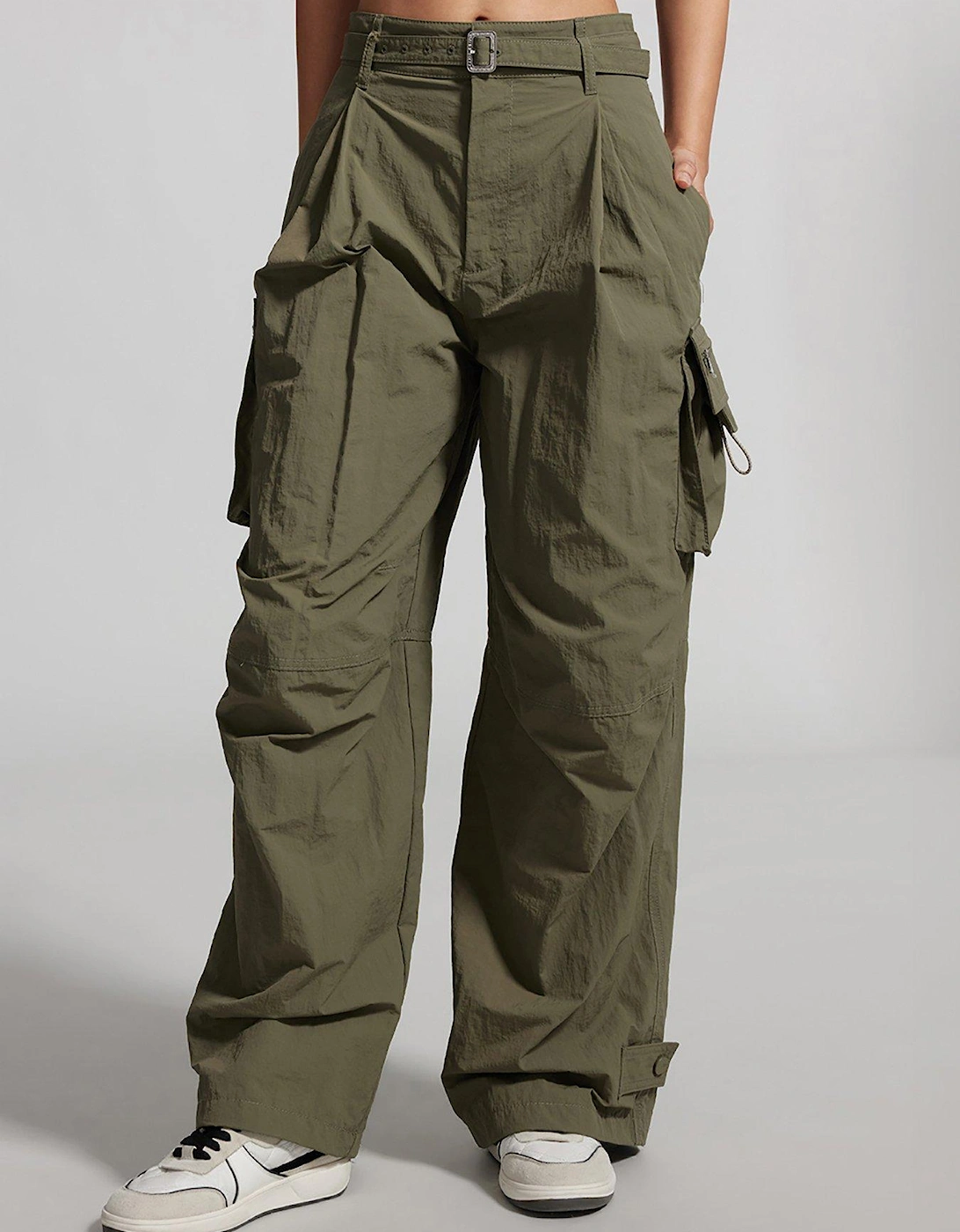 High Waisted Trouser -verde Militare, 2 of 1