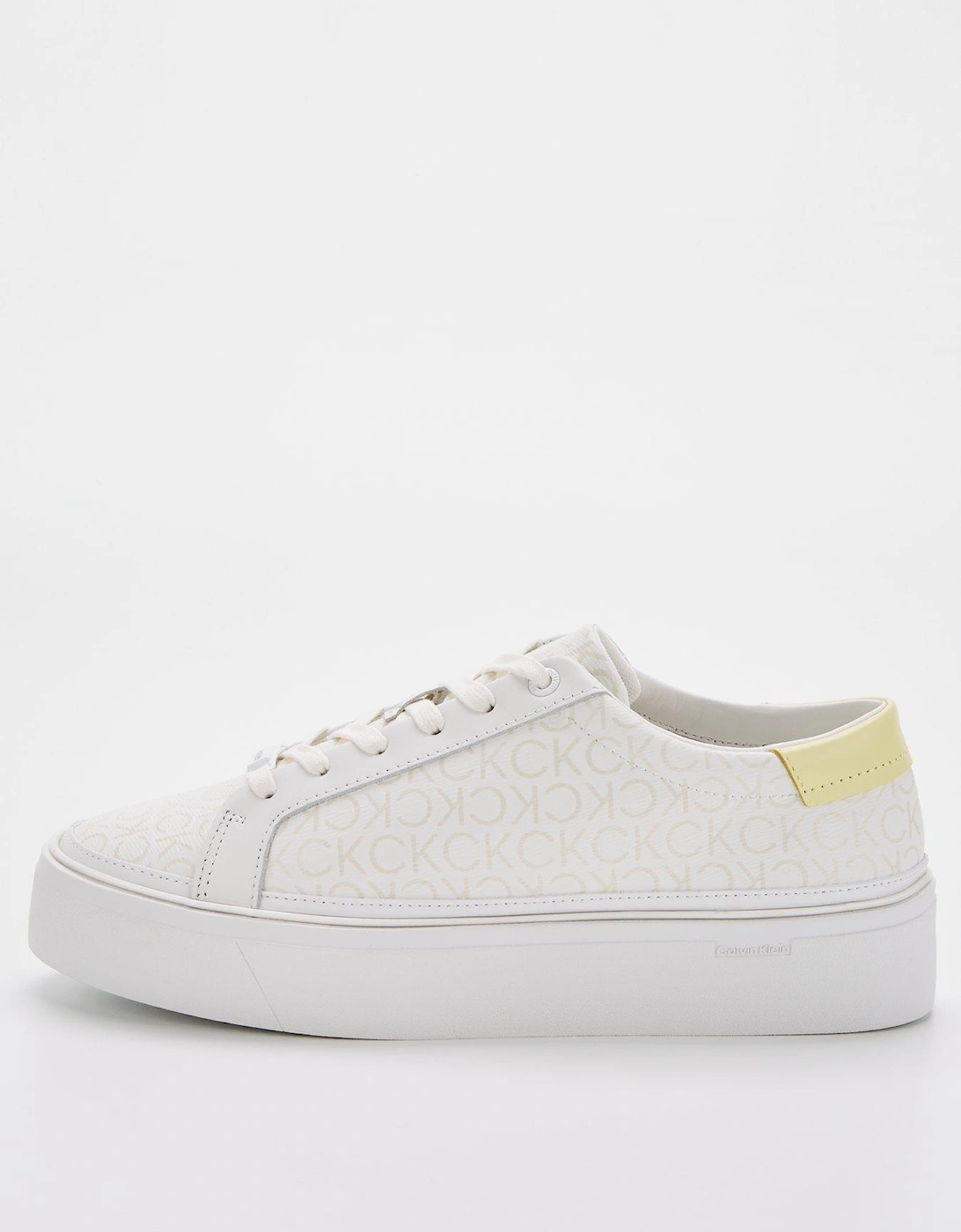 Flatform Lace Up Trainers - White, 2 of 1