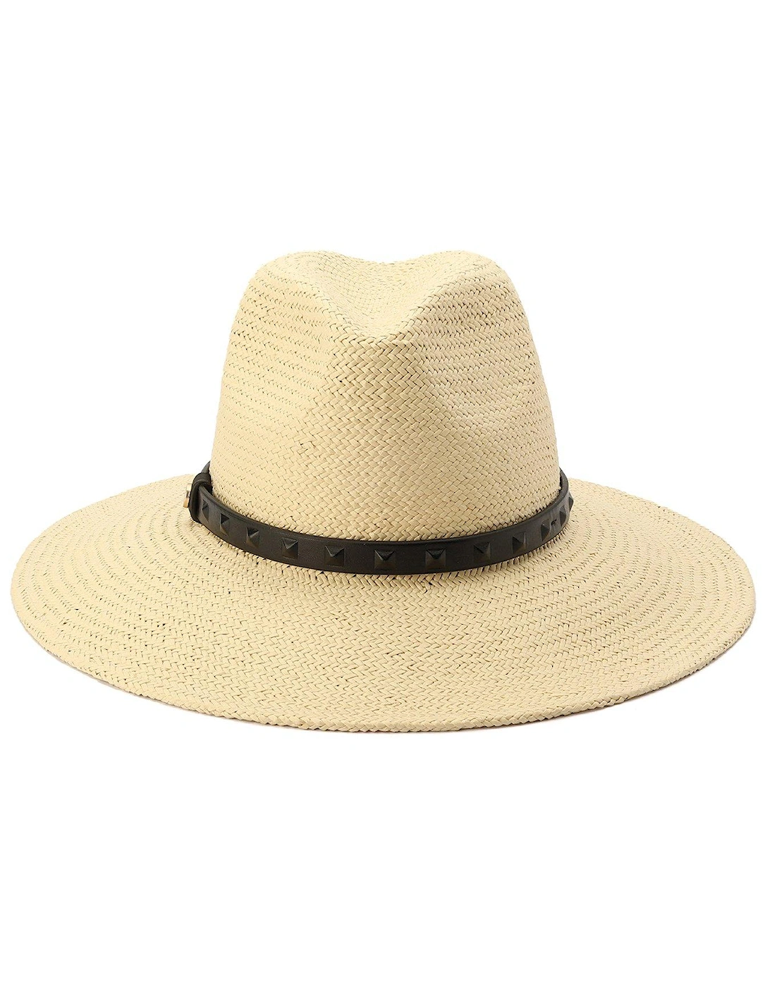 Injected Pyramid Stud Straw Hat - Beige, 2 of 1