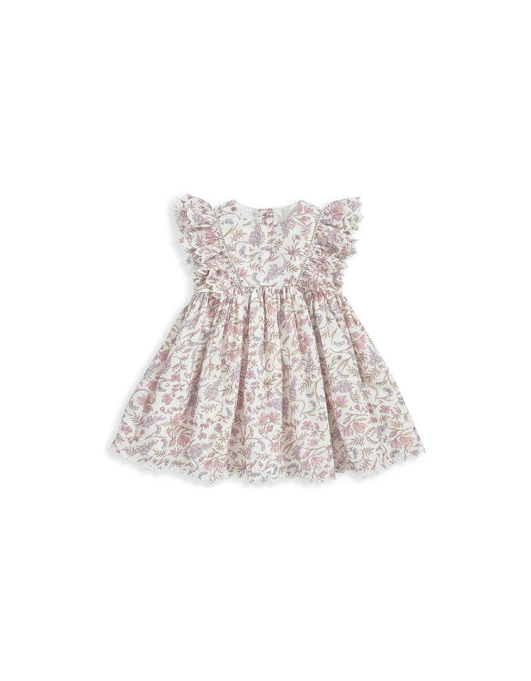 Baby Girls Frill Floral Print Dress - Pink, 2 of 1