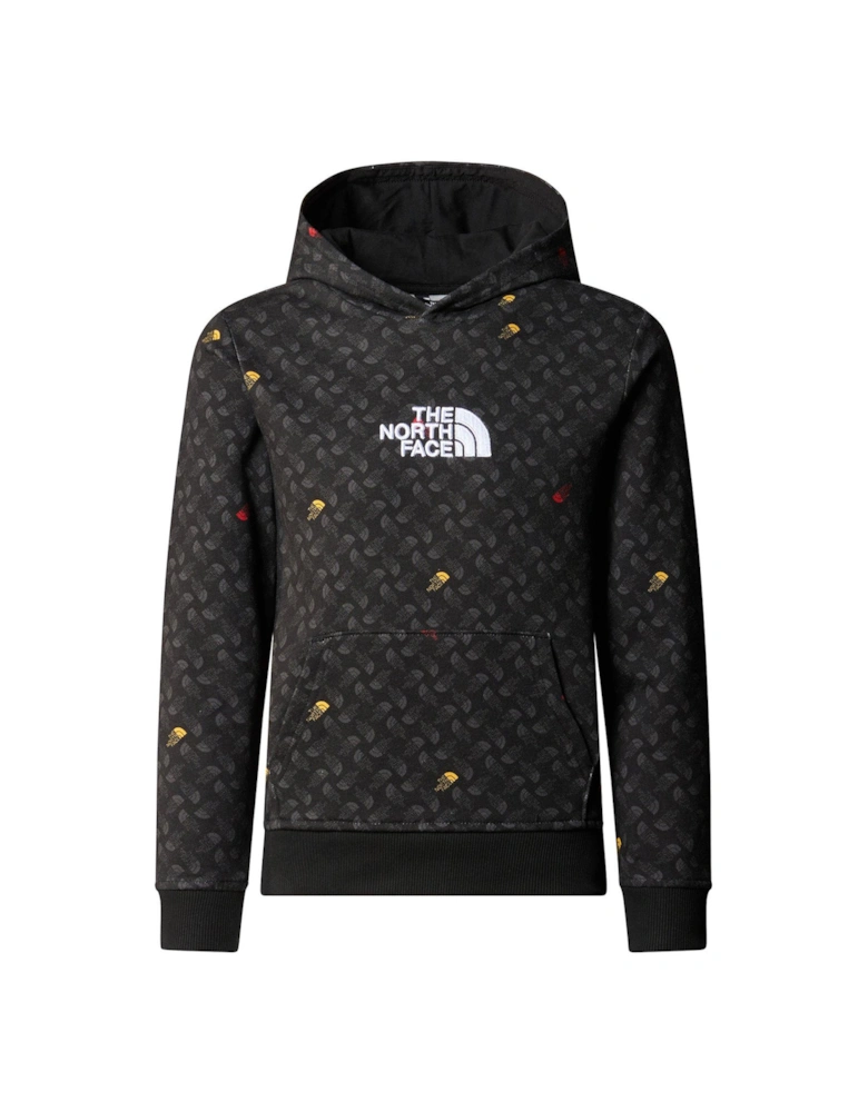 Boys Drew Peak Light Pullover Hoodie Print - Black Multi