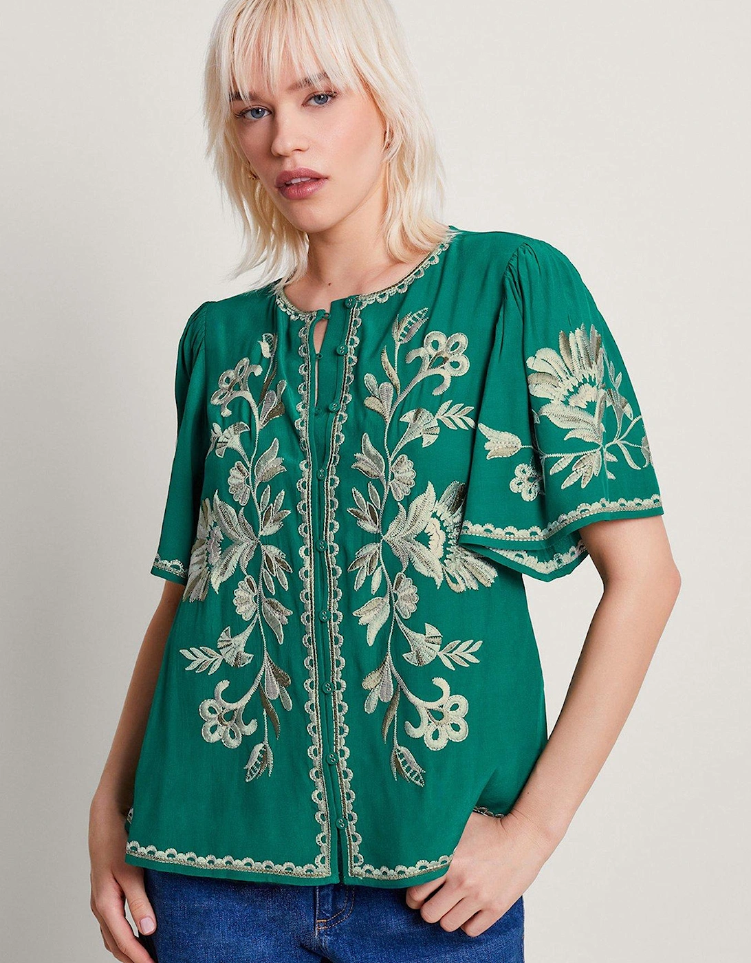 Adina Embroidered Blouse, 2 of 1