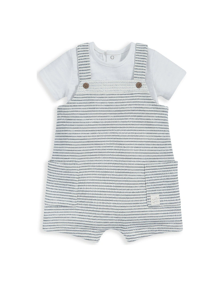 Baby Boys 2 Piece Stripe Romper & Bodysuit - Blue