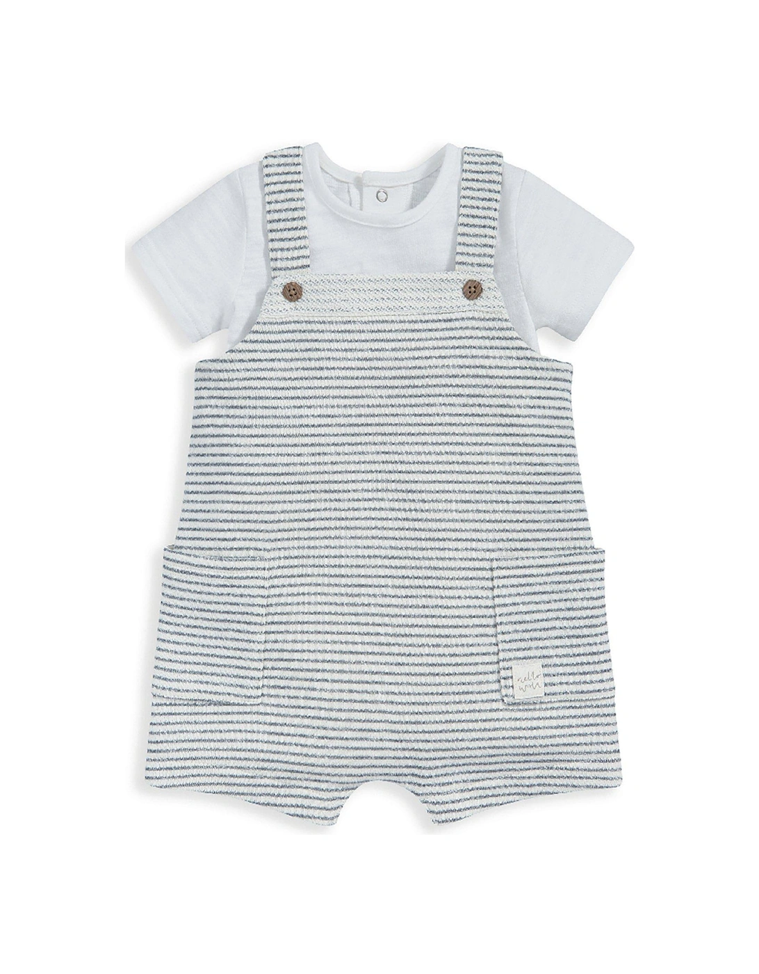 Baby Boys 2 Piece Stripe Romper & Bodysuit - Blue, 2 of 1