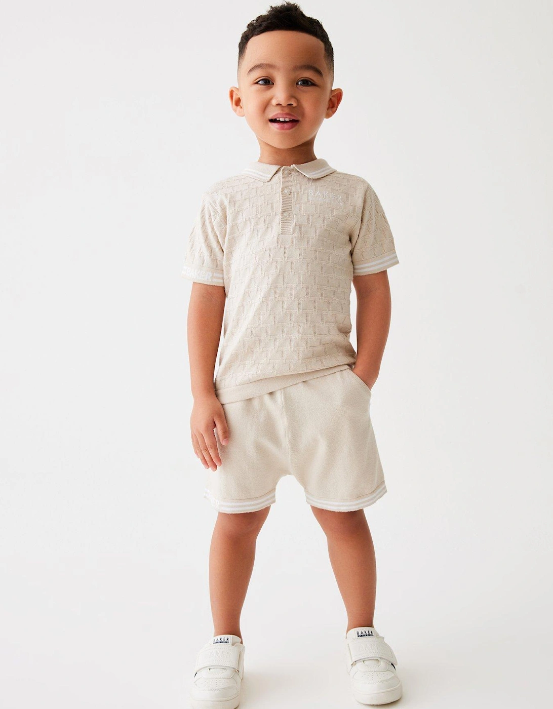 Baker By Younger Boys Polo Set - Beige, 6 of 5