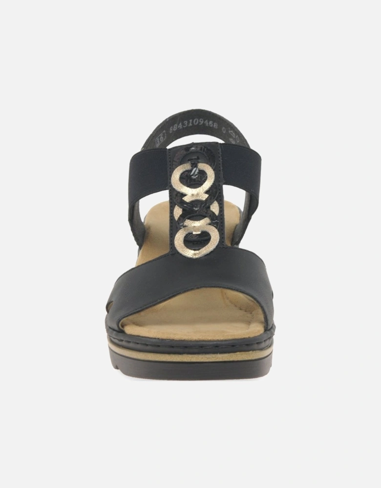 Medal Womens Wedge Heel Sandals