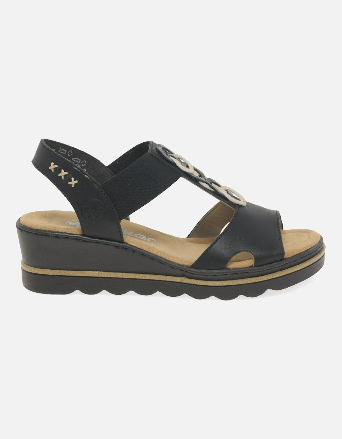 Medal Womens Wedge Heel Sandals