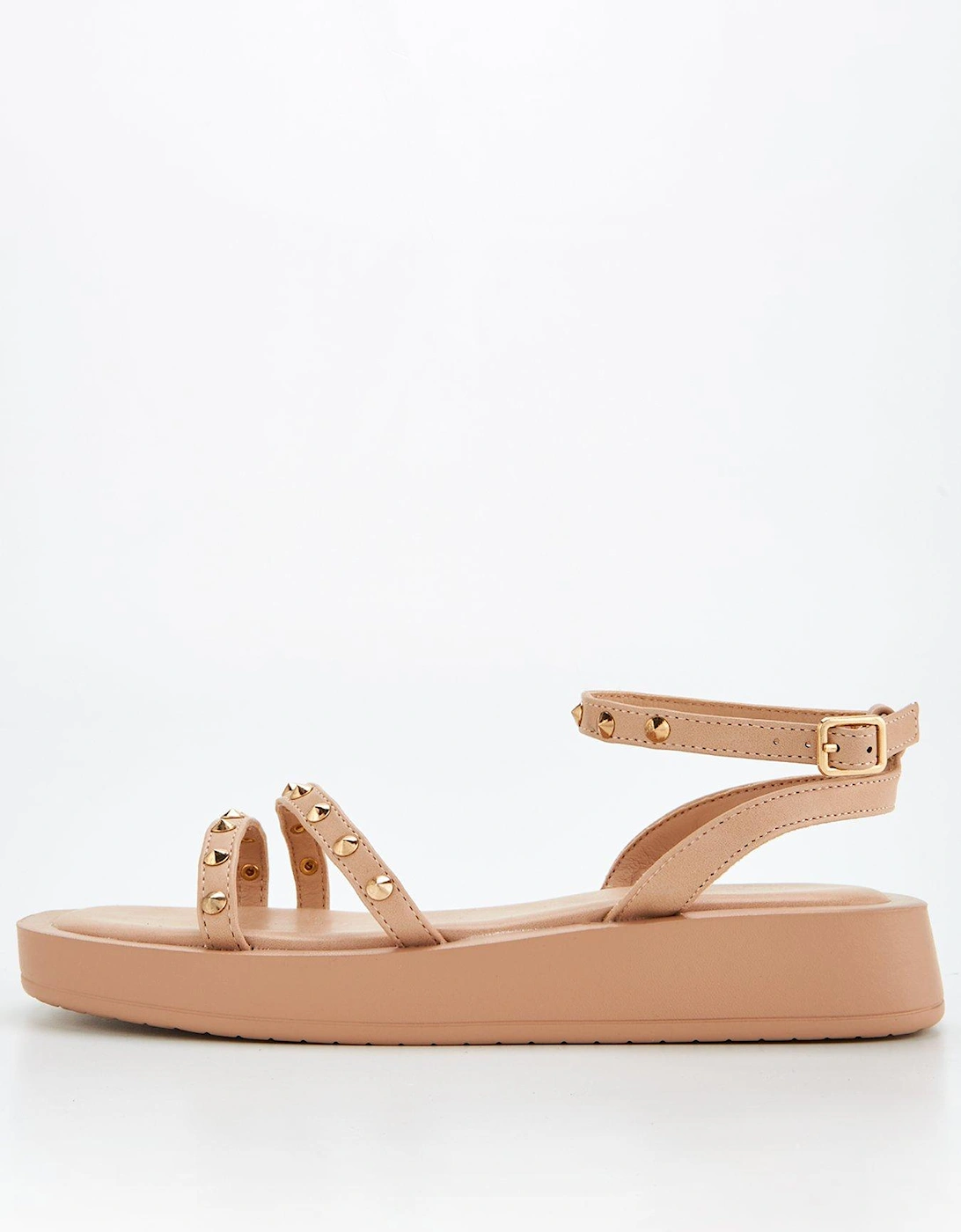 Reeta Flatform Embellished Sandals - Oat, 2 of 1