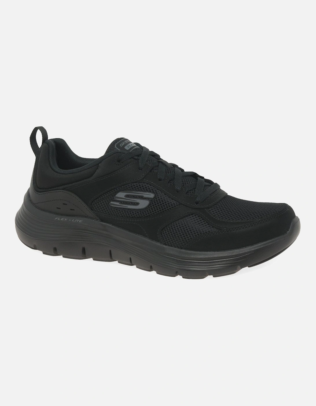 Skechers Men's Black Flex Advantage 5.0 Lace Trainers - : Size 9