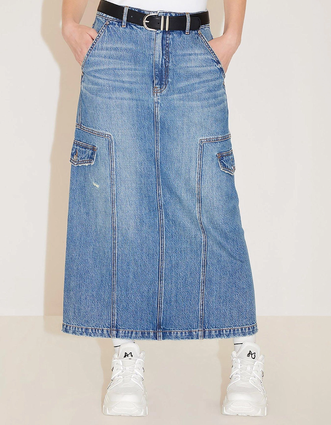Denim Midi Skirt -middle Blue, 2 of 1