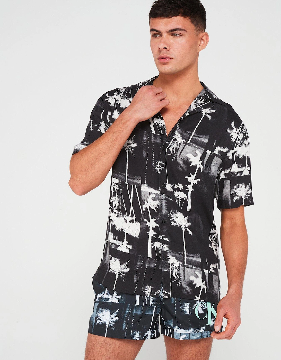 Resort Printed Short Sleeve Shirt - Black, 2 of 1
