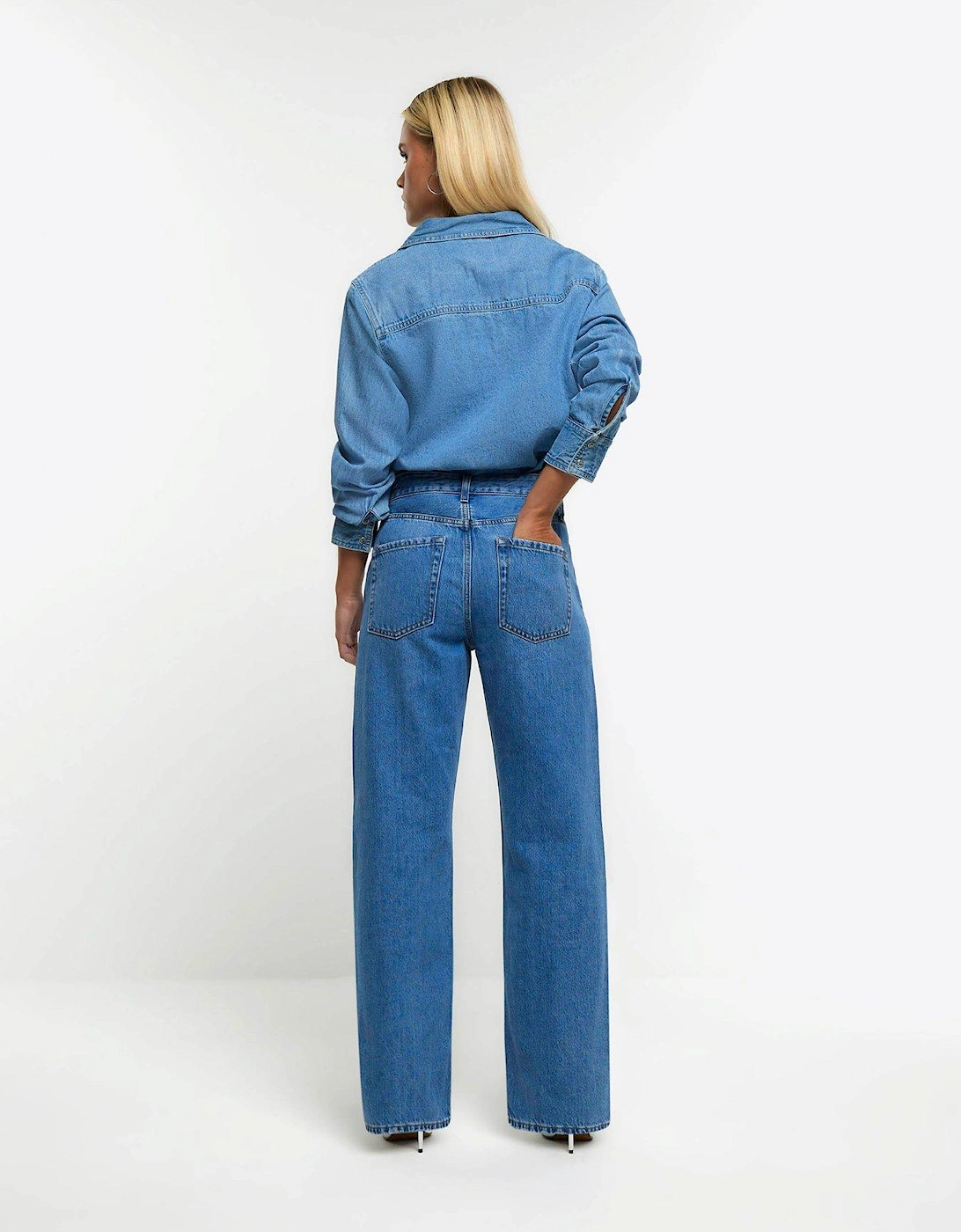 Petite 90s Straight Jagger Jeans - Blue