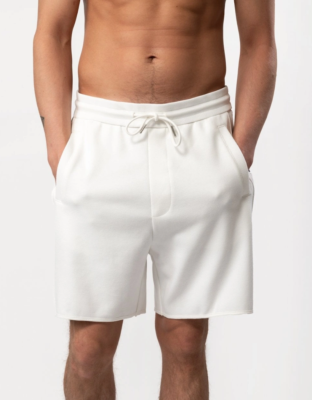 Mens Drawstring Shorts with Logo Tape