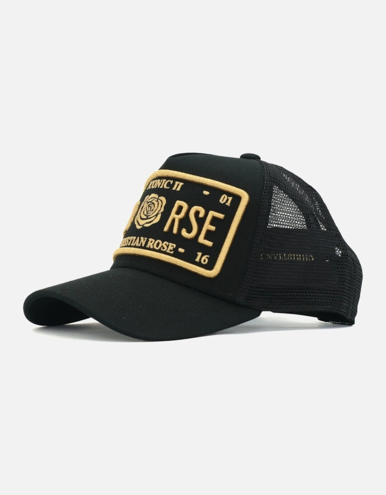 Iconic Plate Black Trucker Cap