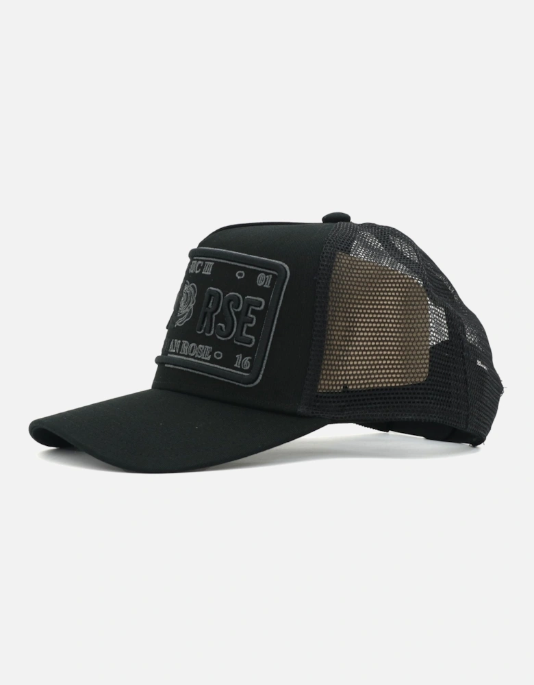 Iconic Plate Black Trucker Cap