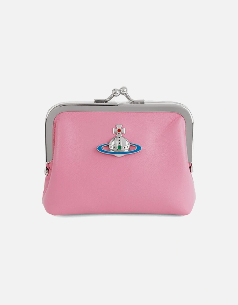 Nappa Frame Pink Coin Purse