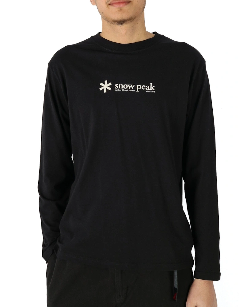 Logo Long Sleeve Black Tee