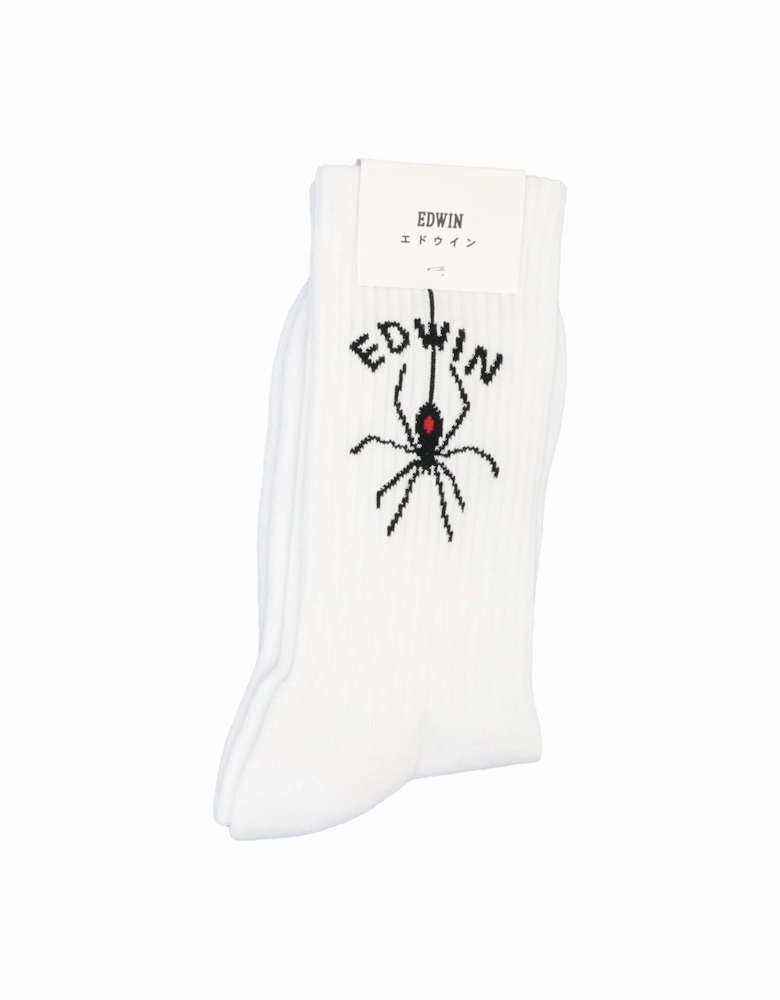 Spider White Socks