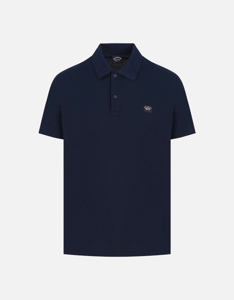 Pique Cotton Polo Shirt Navy