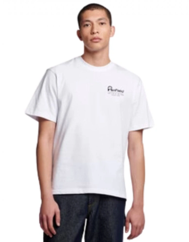 Valley Back Print T-Shirt - Bright White
