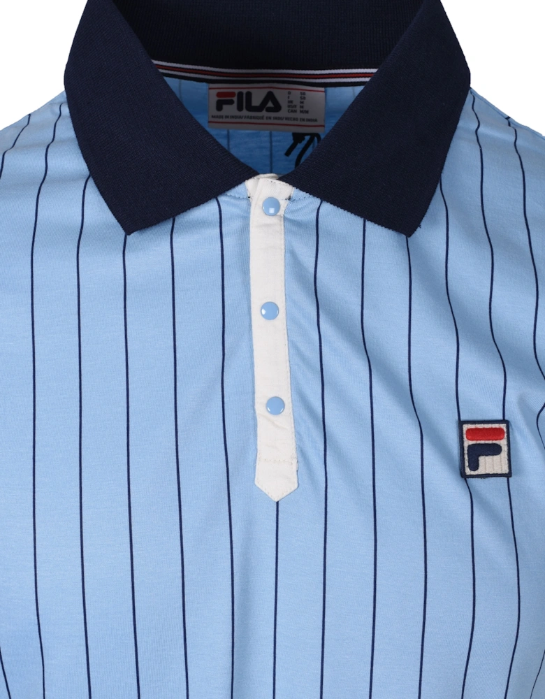 Vintage Classic Vintage Striped Polo Shirt Blue Bell/Navy/Gardenia