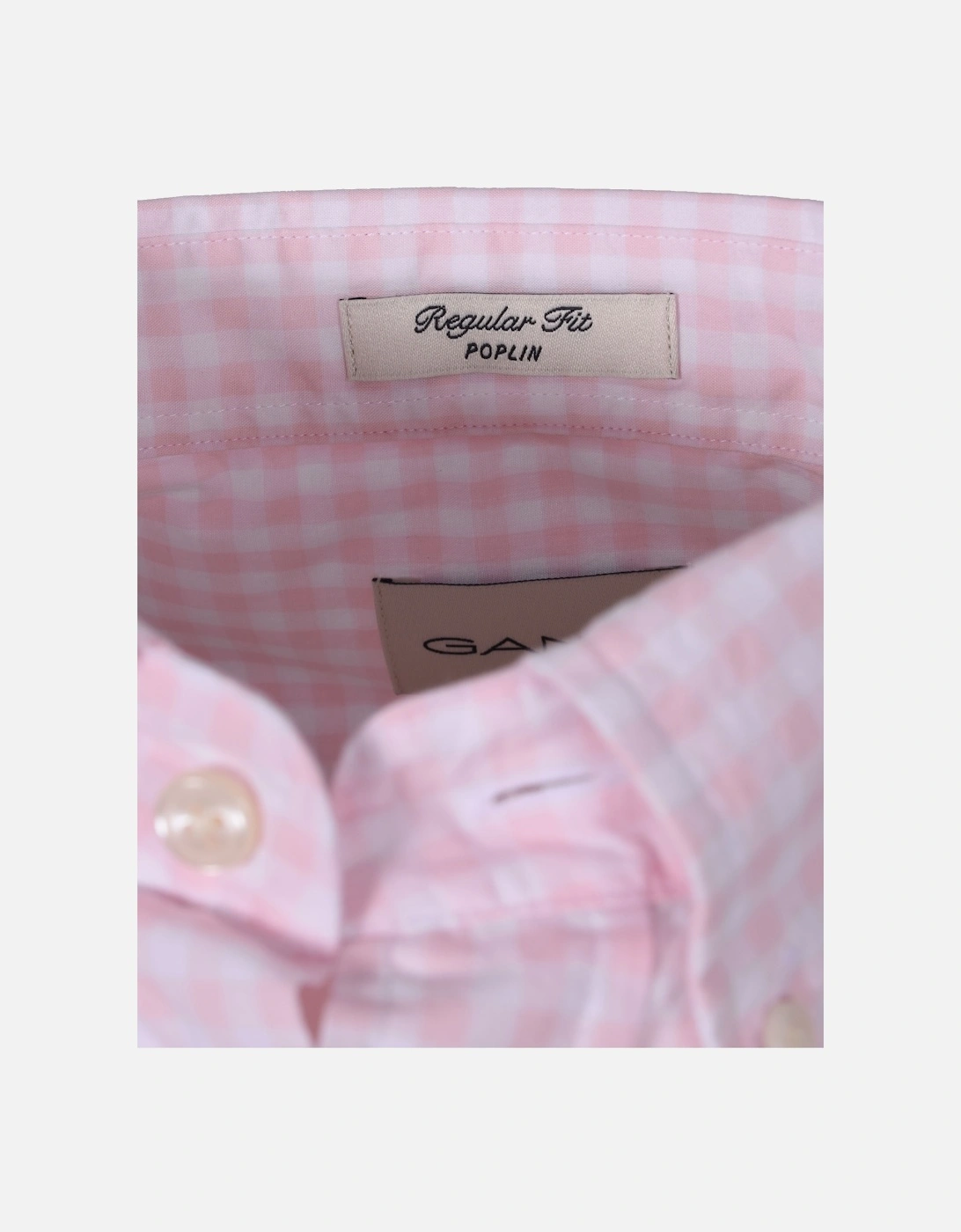 Reg Poplin Gingham Shirt Light Pink