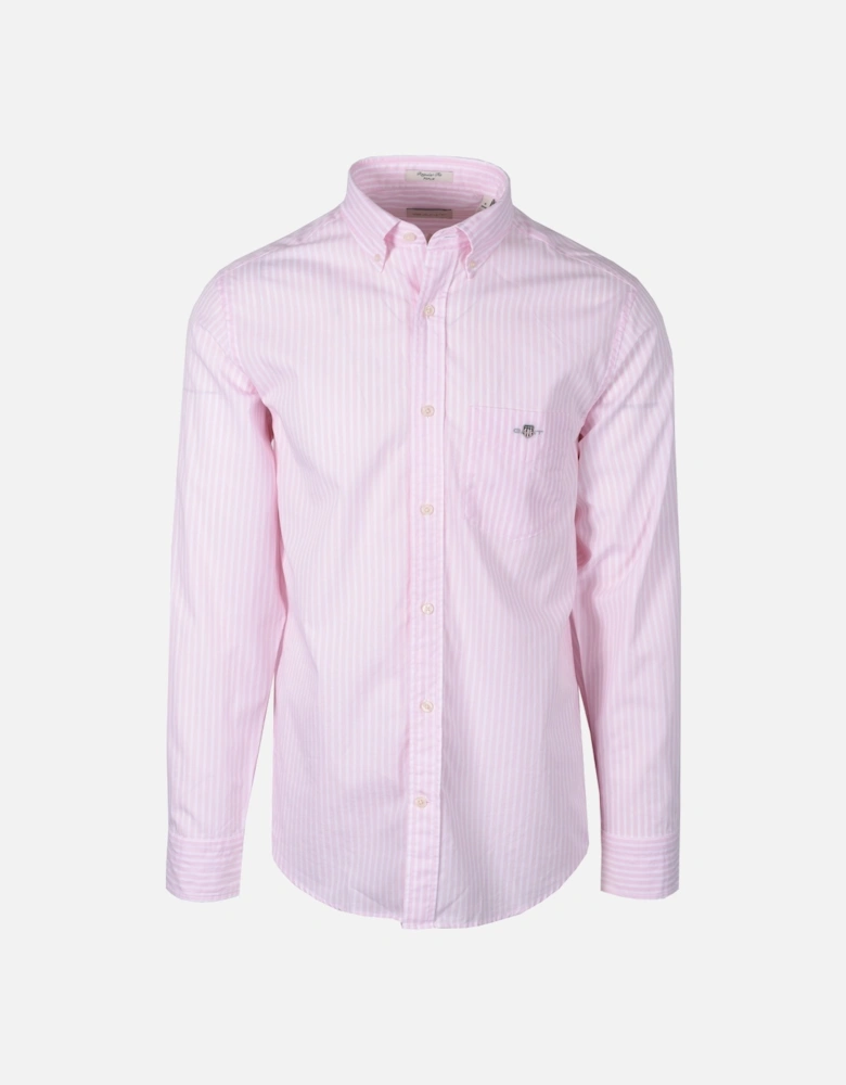 Reg Poplin Stripe Shirt Light Pink