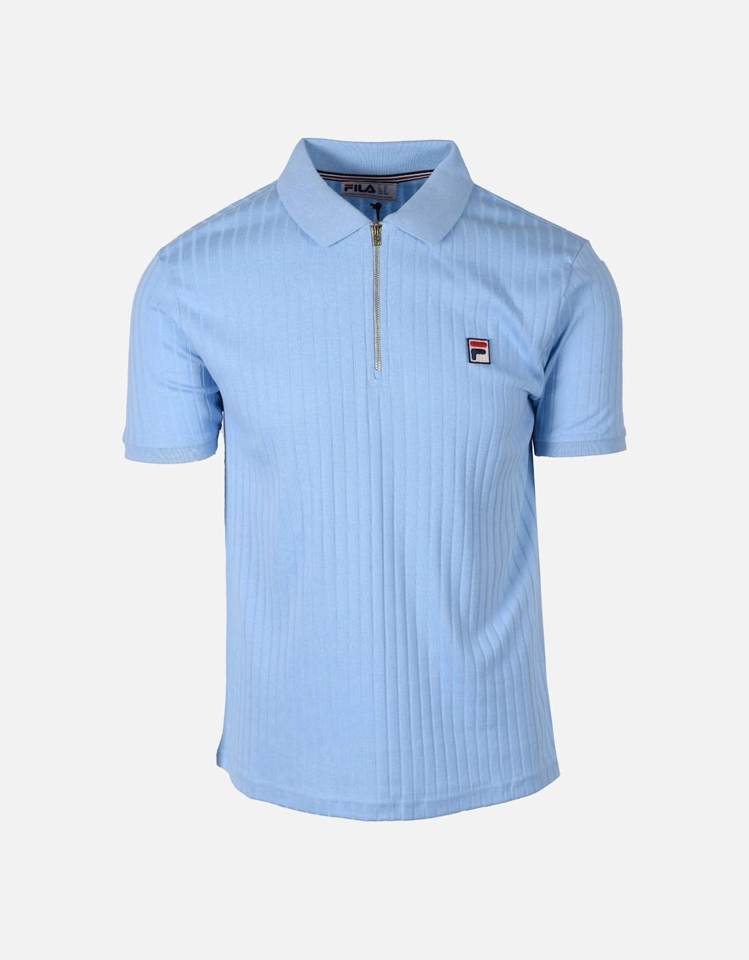 Vintage Pannuci Zip Polo Shirt Blue Bell, 4 of 3