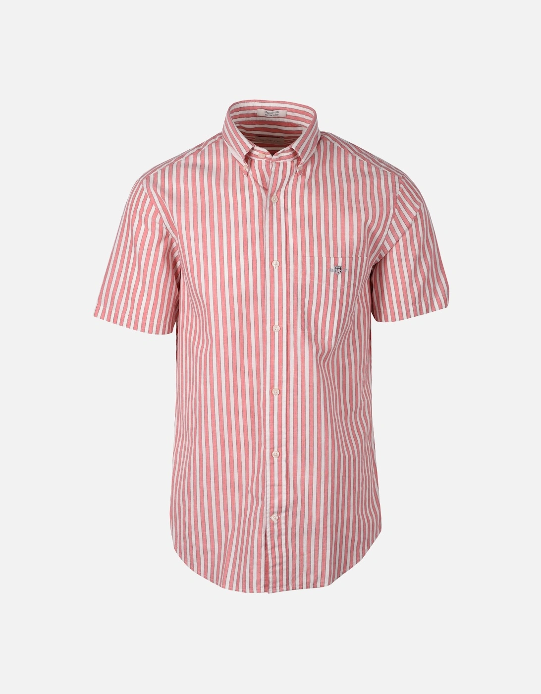 Reg Cotton Linen Stripe Ss Shirt Sunset Pink, 5 of 4