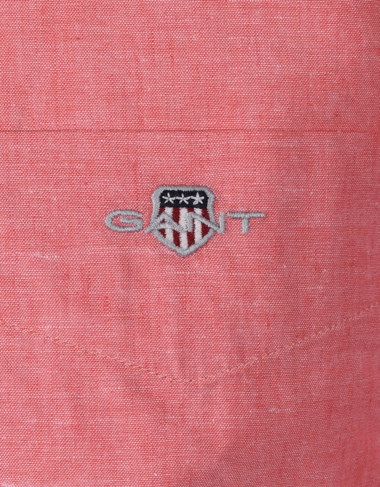 Reg Cotton Linen Long Sleeve Shirt Sunset Pink