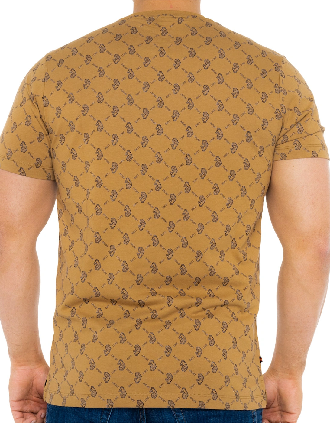 Luke Mens Lineker Overprint T-Shirt (Caramel)