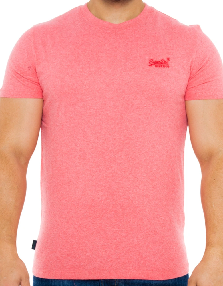 Mens Vintage Logo Emb T-Shirt (Pink)