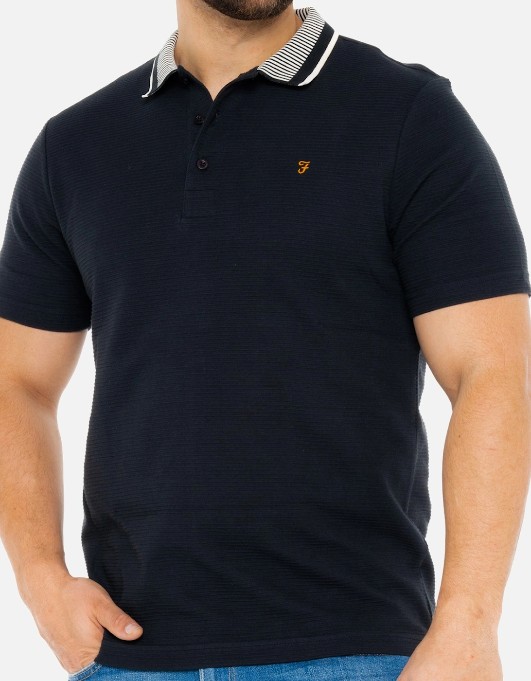 Mens Levy Otterman Short Sleeve Polo Shirt (Navy)