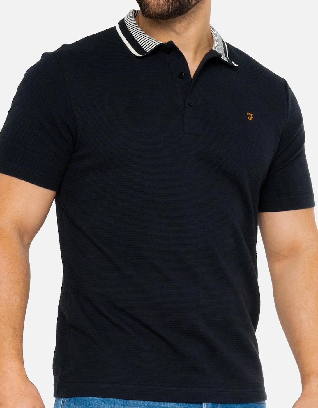 Mens Levy Otterman Short Sleeve Polo Shirt (Navy)