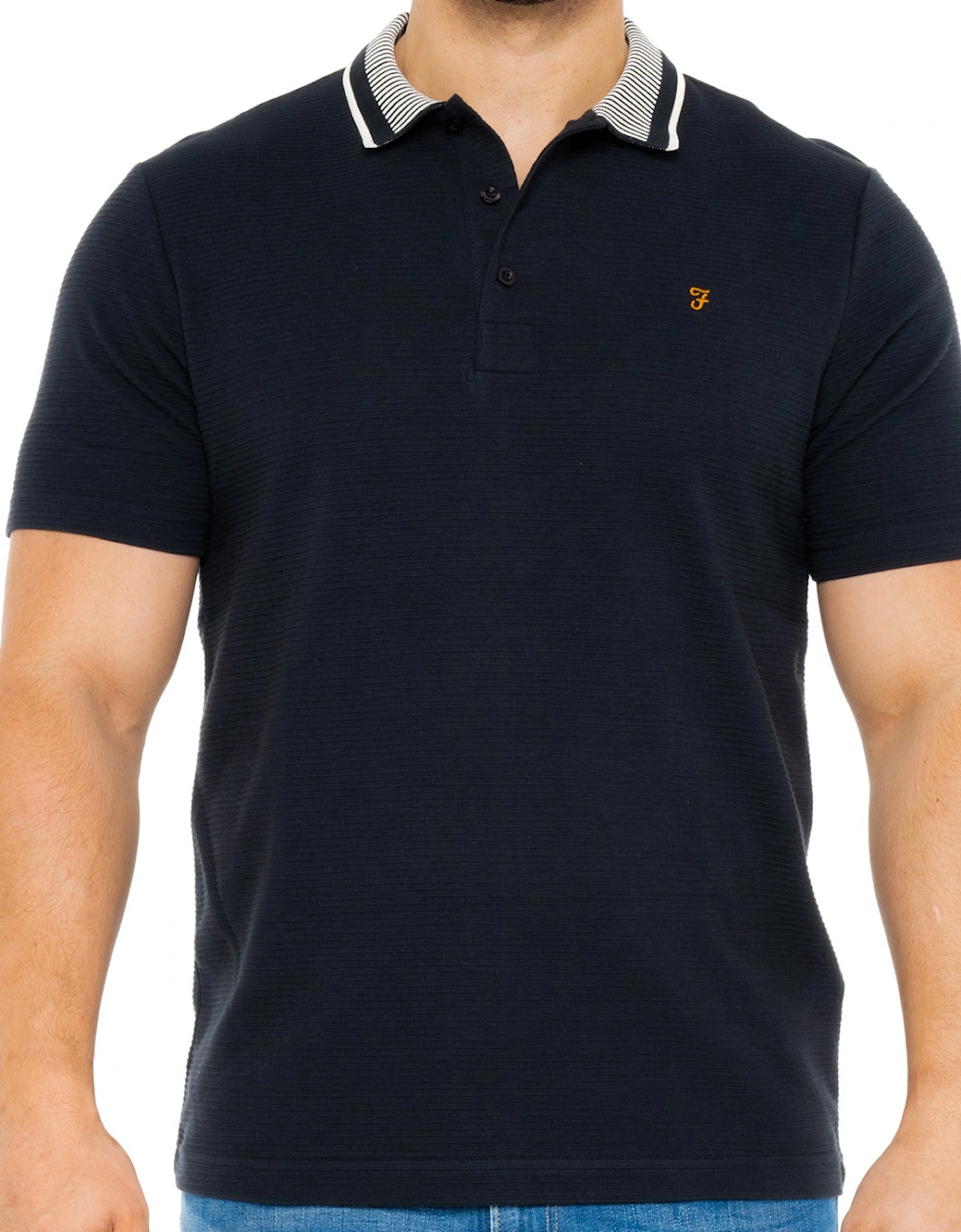 Mens Levy Otterman Short Sleeve Polo Shirt (Navy), 8 of 7
