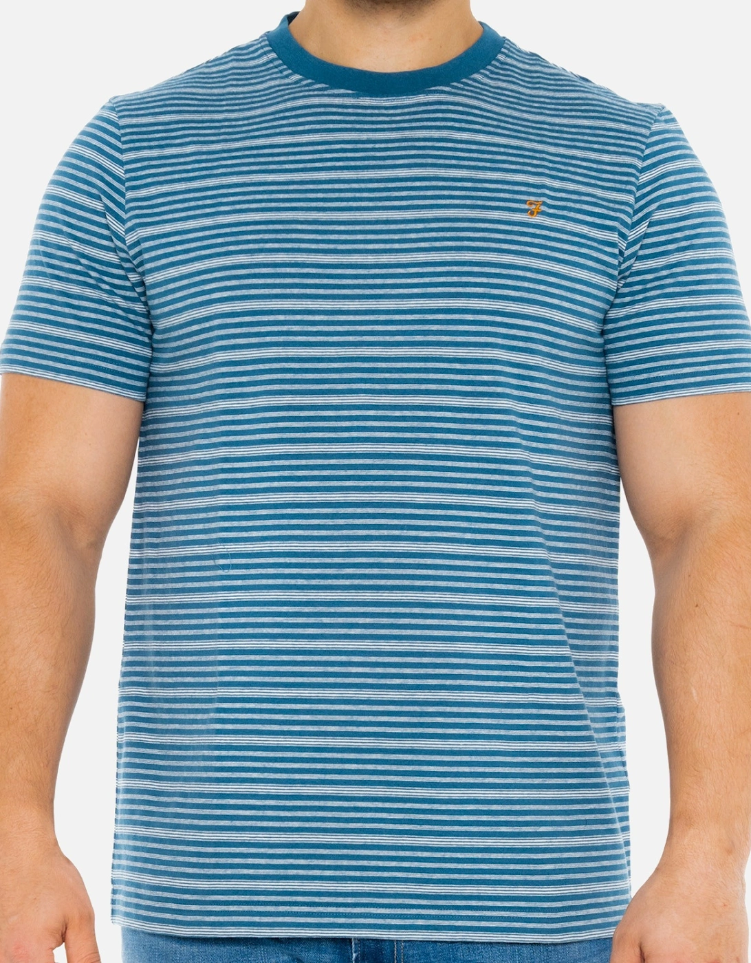 Mens Davis YD Stripe T-Shirt (Blue), 8 of 7