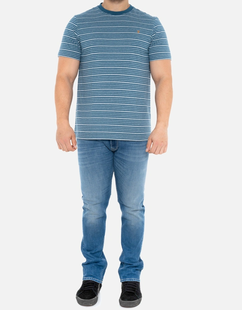 Mens Davis YD Stripe T-Shirt (Blue)