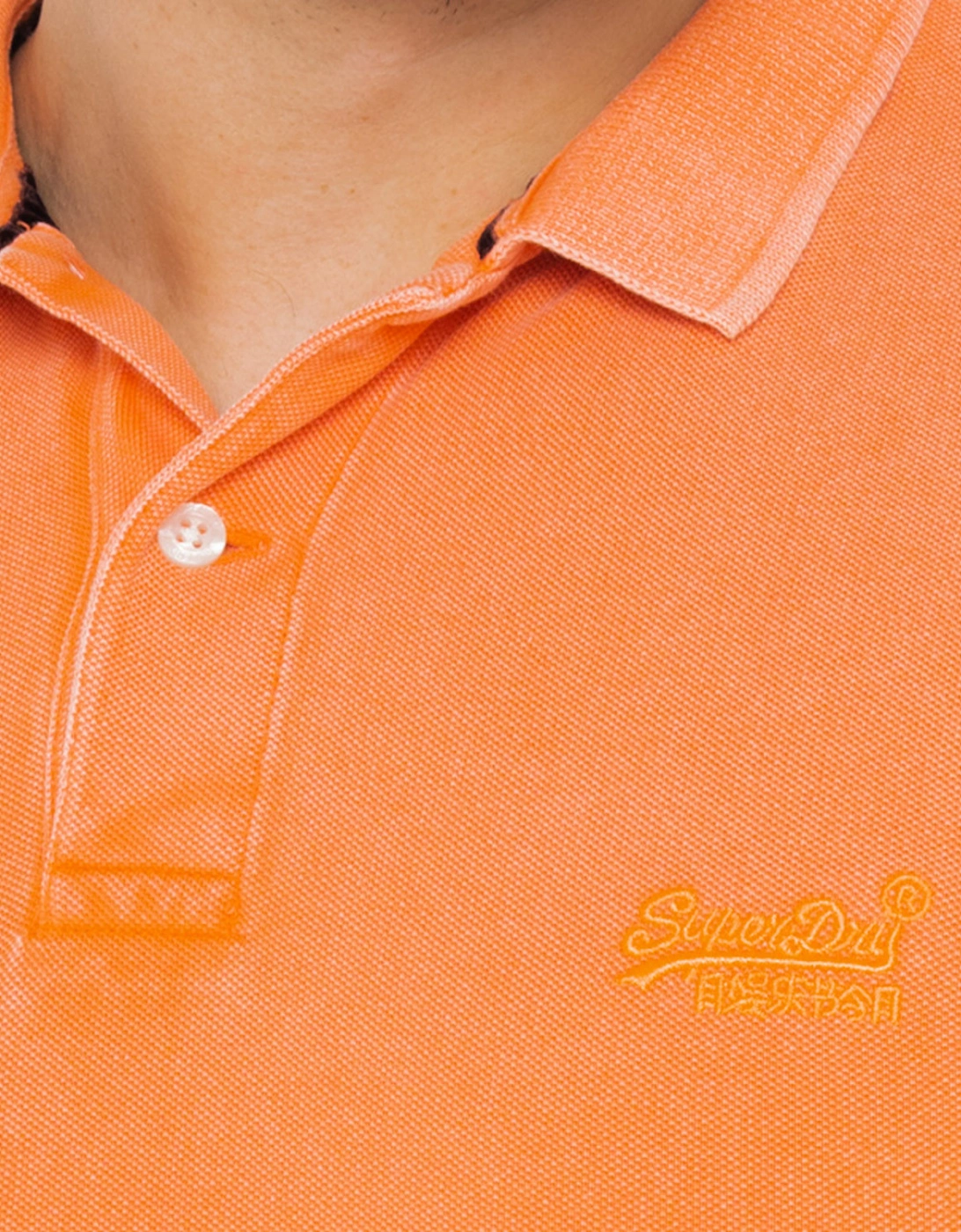 Mens Vintage Destroy Polo Shirt (Orange)