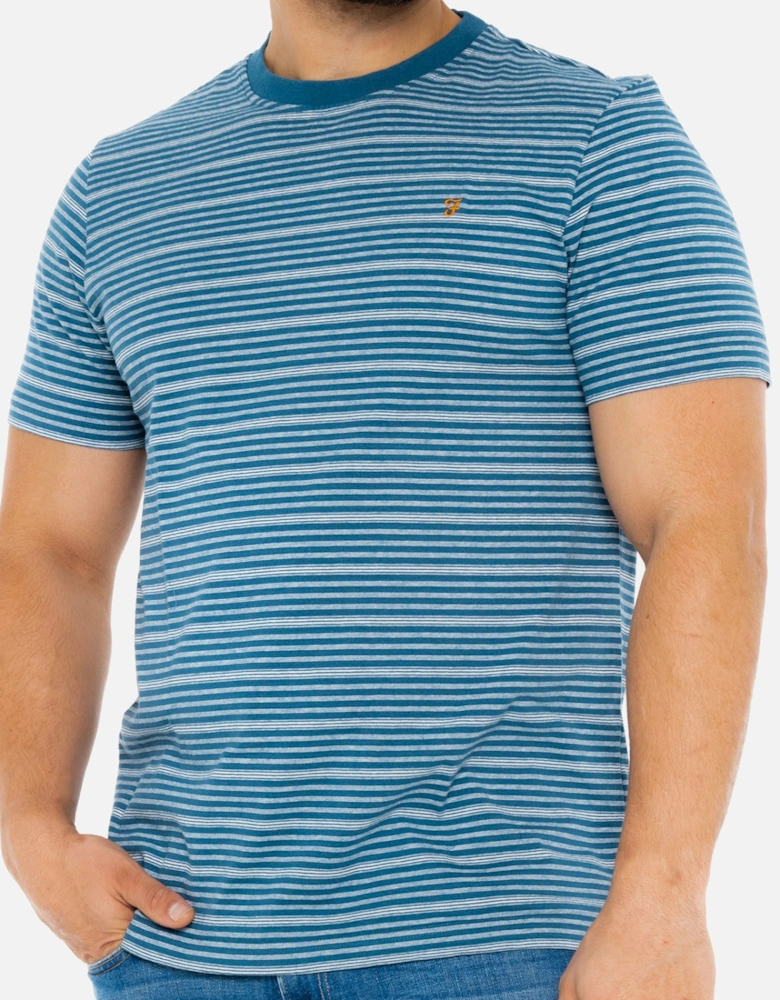 Mens Davis YD Stripe T-Shirt (Blue)