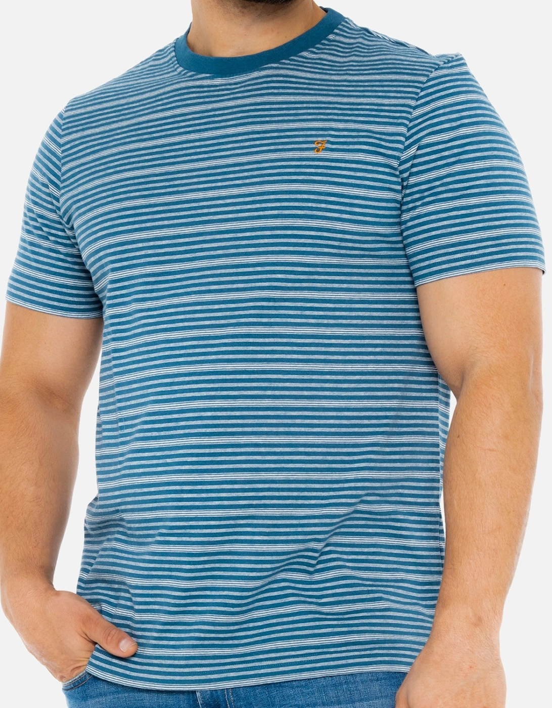 Mens Davis YD Stripe T-Shirt (Blue)