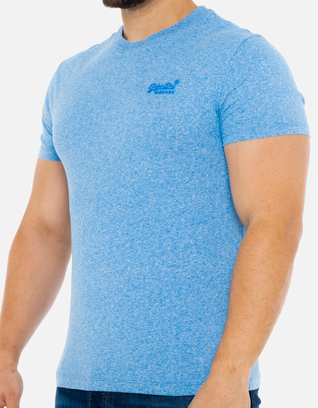 Mens Vintage Logo Emb T-Shirt (Blue)