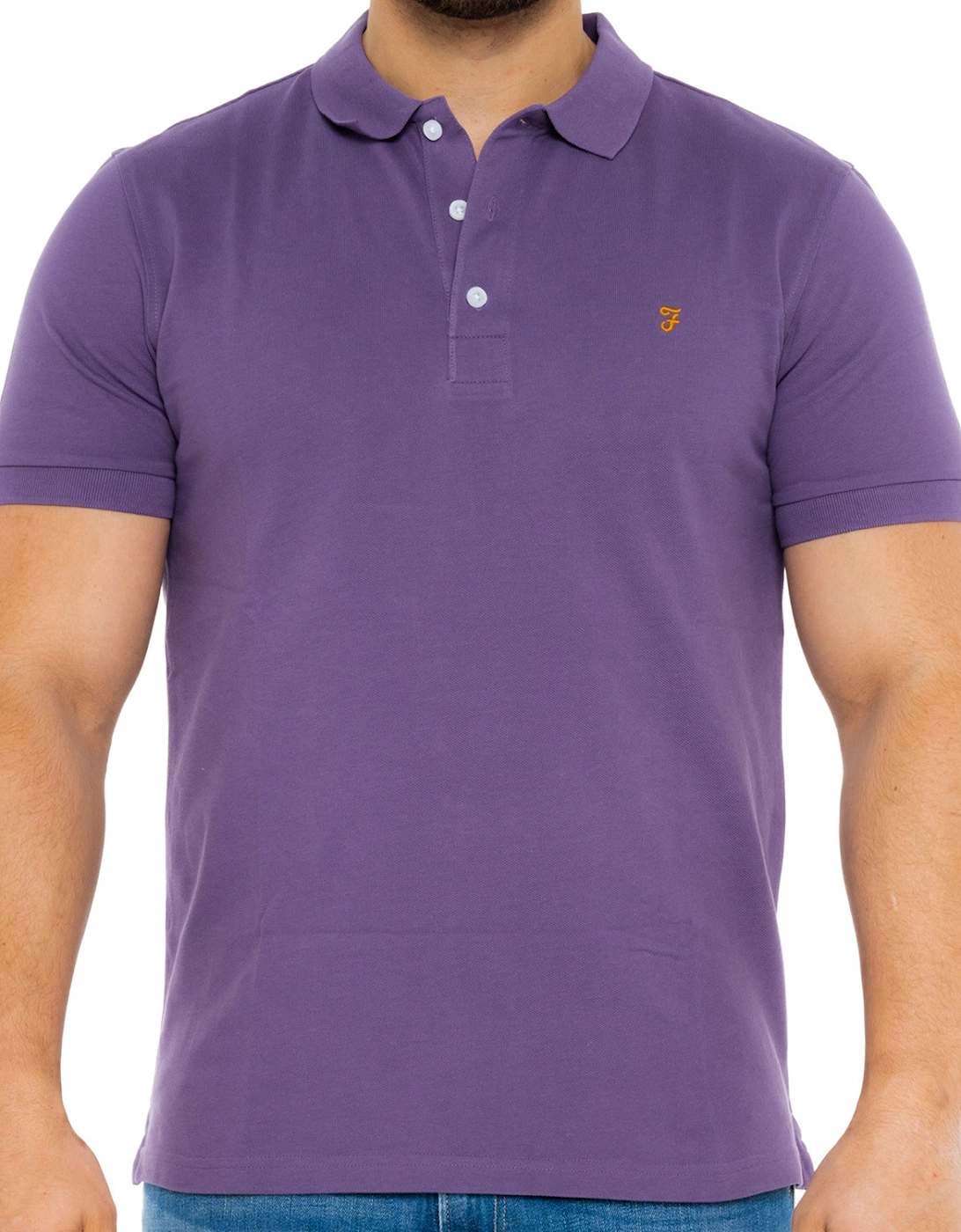 Mens Blanes Short Sleeve Polo Shirt (Purple), 8 of 7